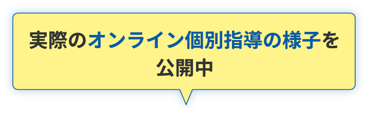 実際のオンライン個別指導の様子を公開中
