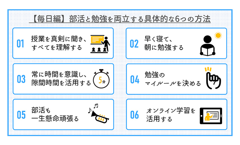 部活と勉強を両立する具体的な6つの方法